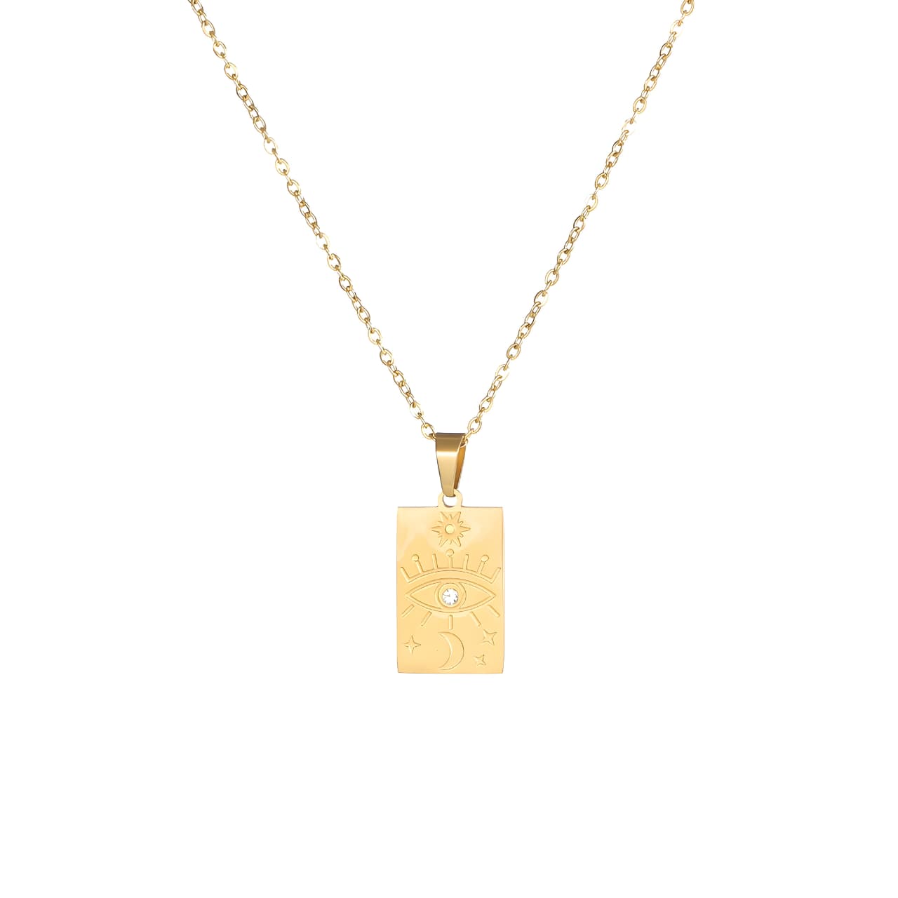 Ishq Golden Necklace by Gleamy