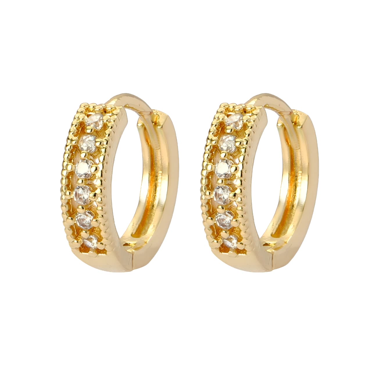 Shining line of stones Earring by Gleamy