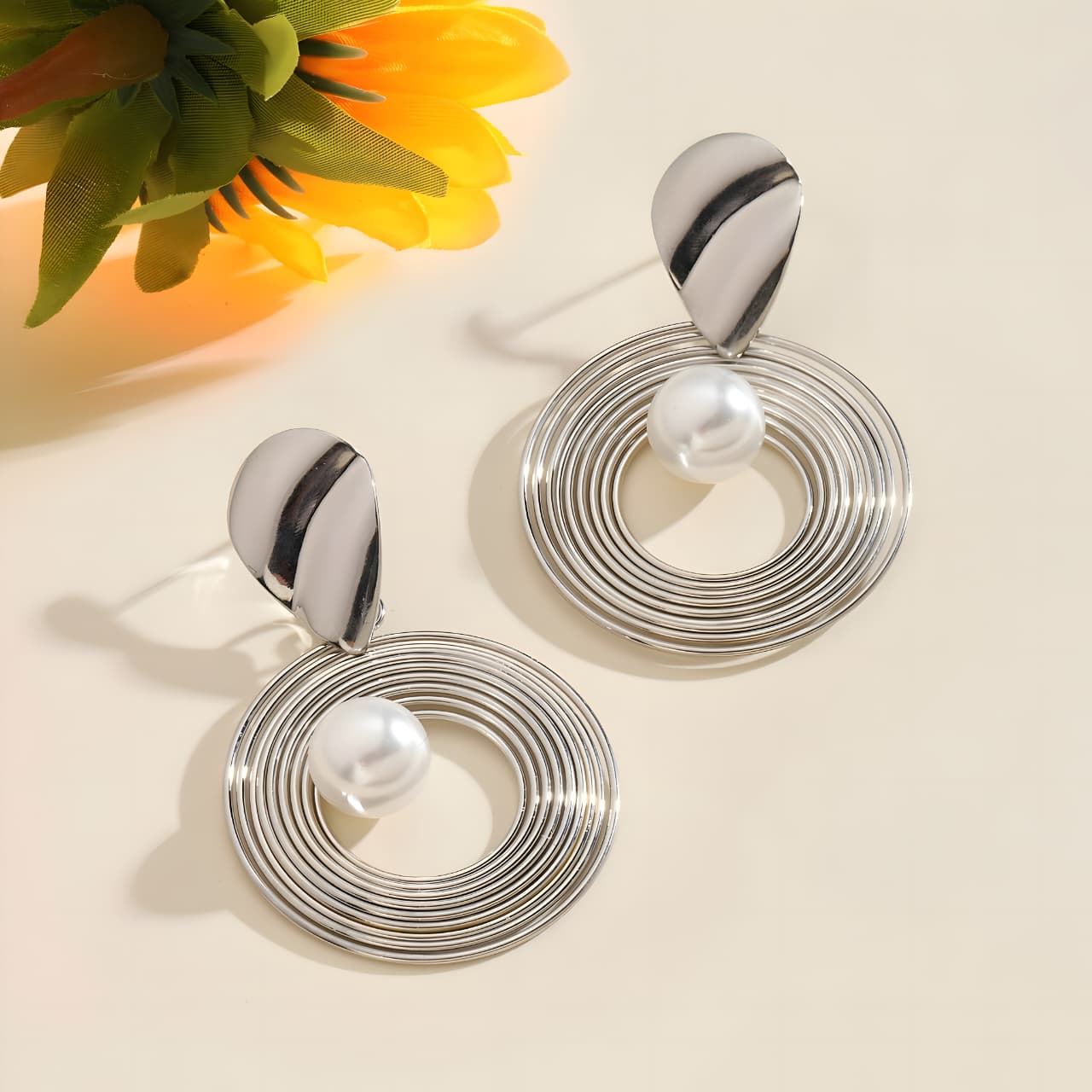 Aster Luxury Gold Silver Earring by Gleamy