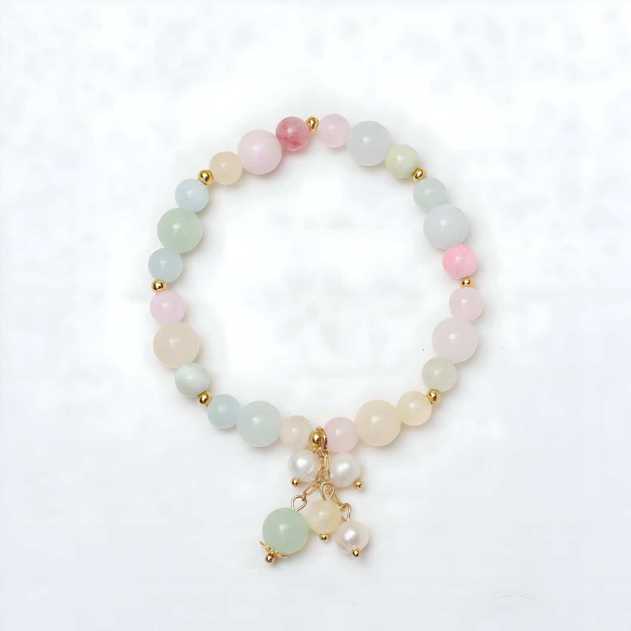 Dreamy Peach Natural Stone Band by Gleamy