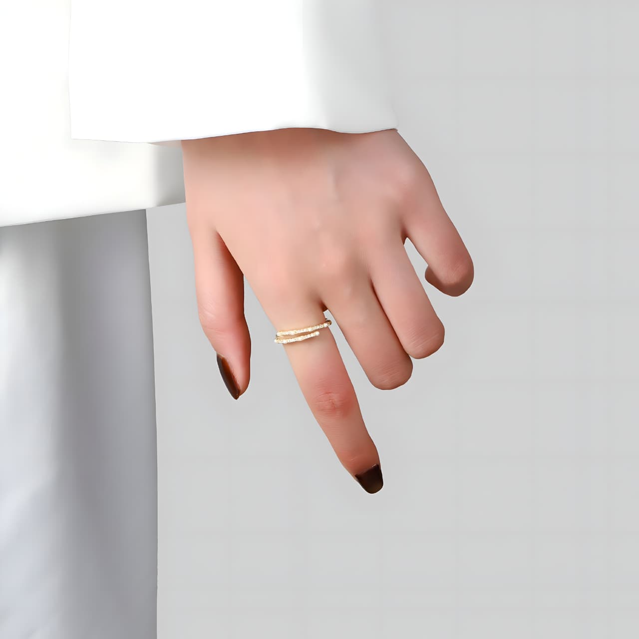 Golden Shiny Sparkle rIng by Gleamy