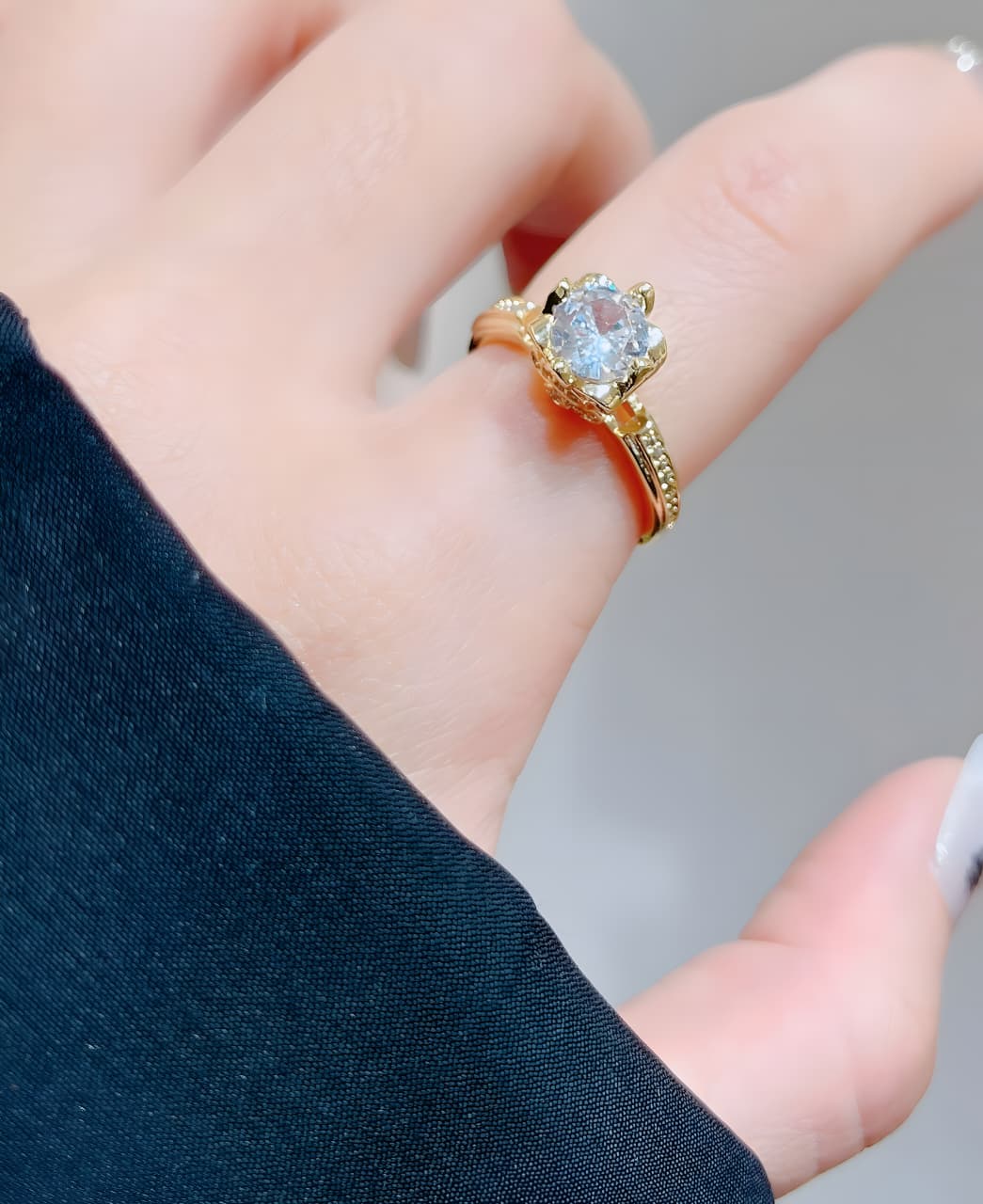 Radiant Crystal Ring by Gleamy