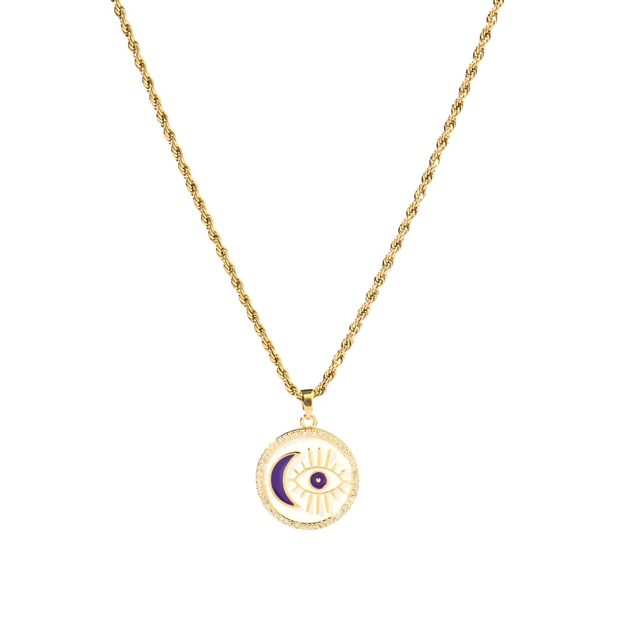 Astrid Evil Eye Necklace by Gleamy