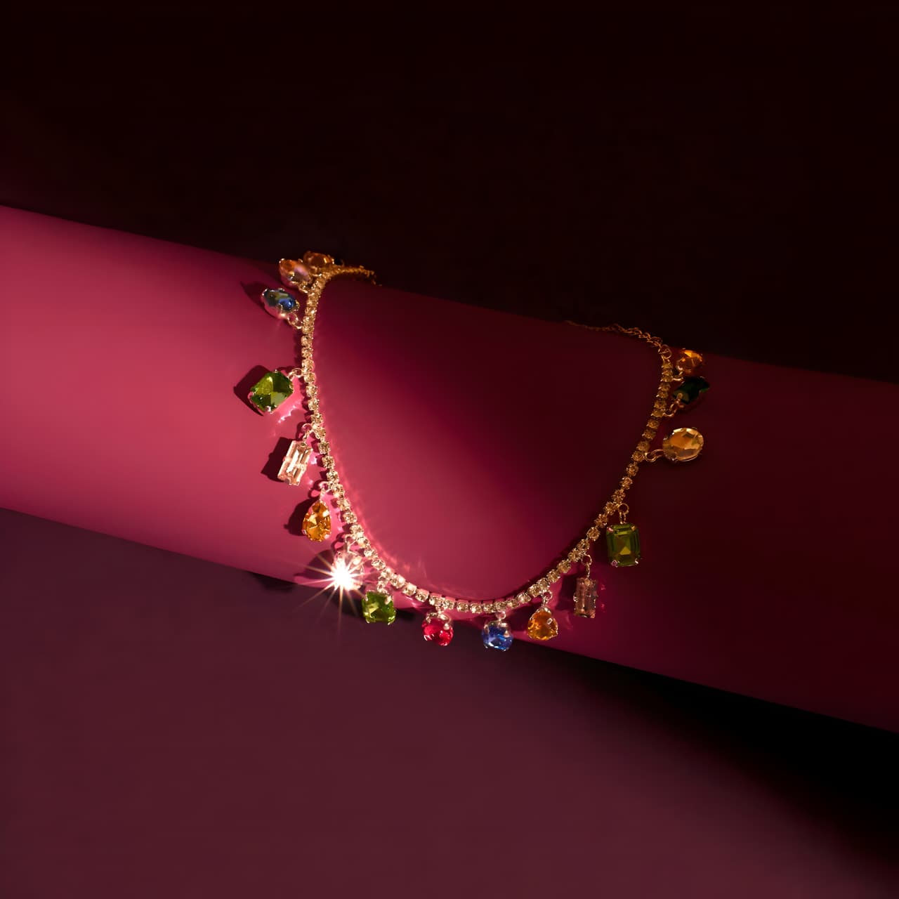 Sundara Multi Stone Necklace by gleamy