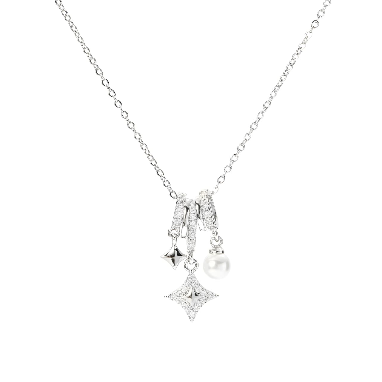 Lumina Silver Necklace by Gleamy