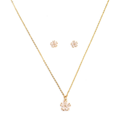 Flower Dream Necklace and Earrings Set by Gleamy