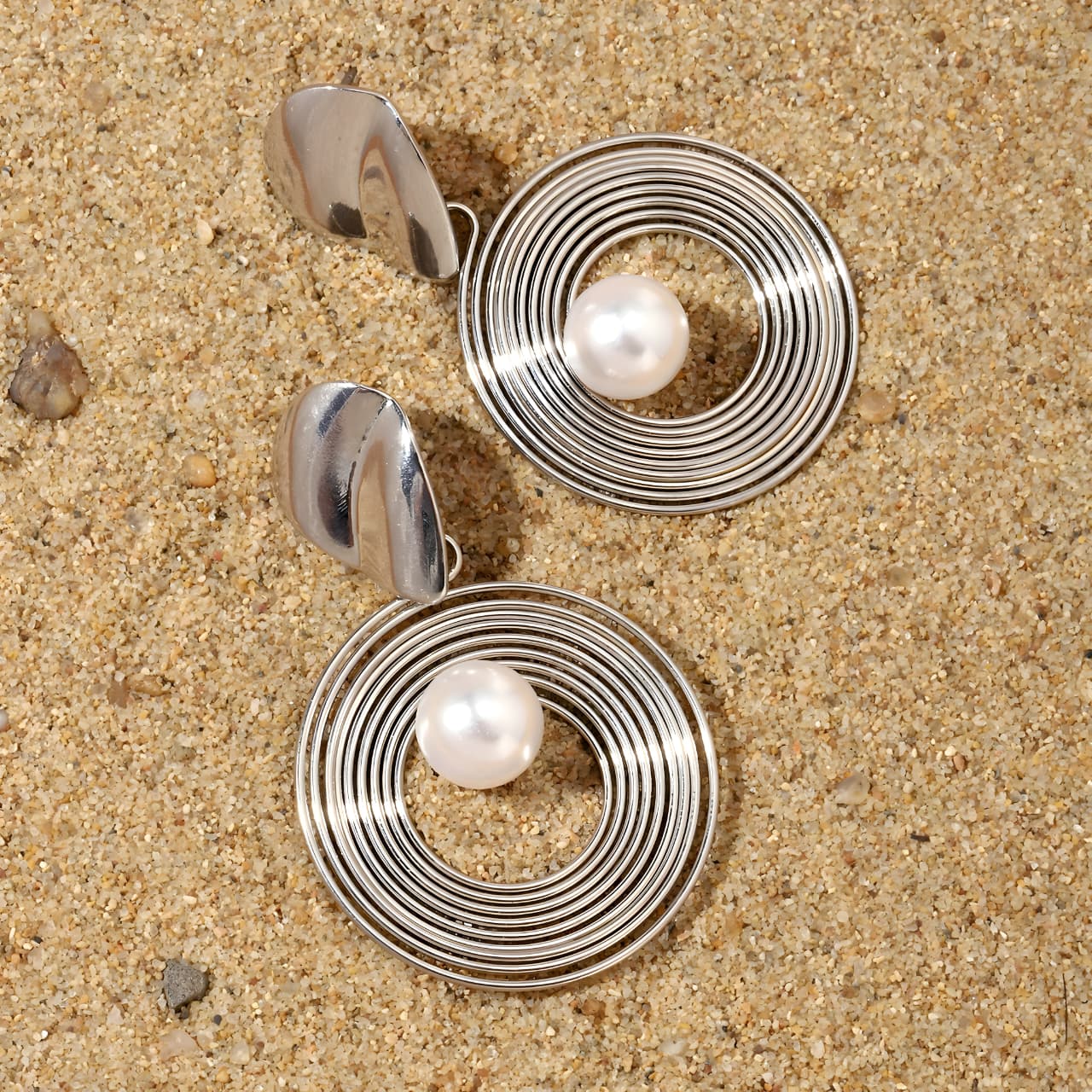 Aster Luxury Gold Silver Earring by Gleamy