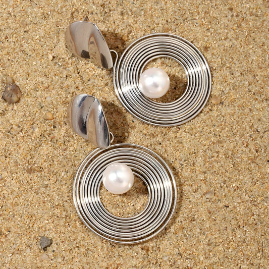 Aster Luxury Gold Silver Earring by Gleamy