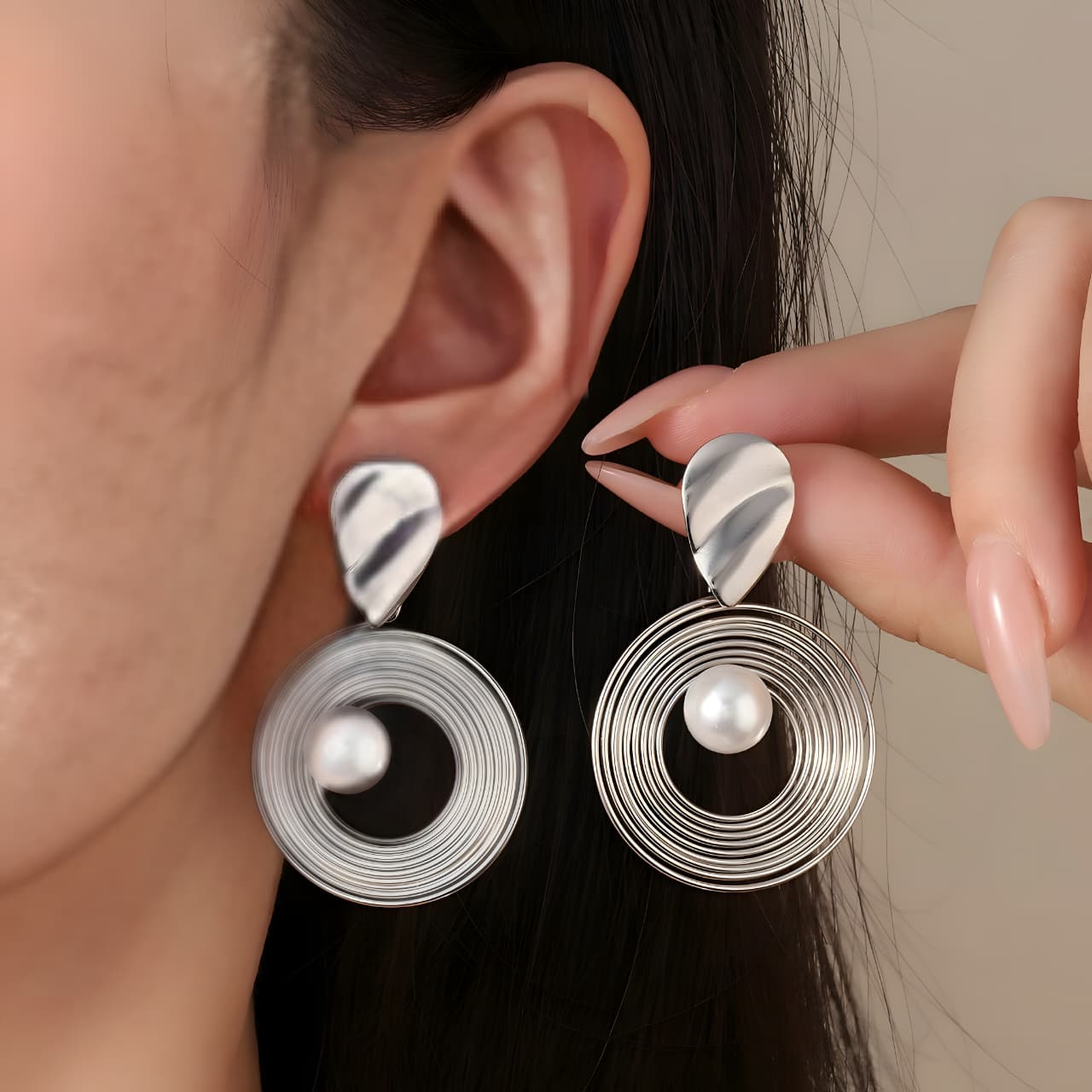 Aster Luxury Gold Silver Earring by Gleamy