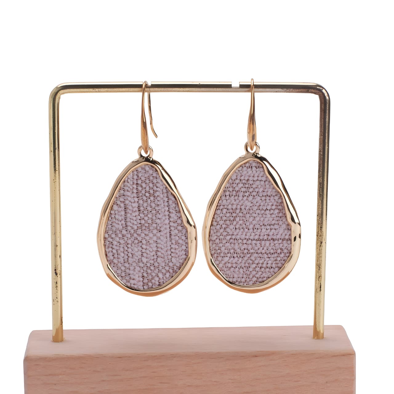 Peachy Egg Pink Gold Earring by Gleamy
