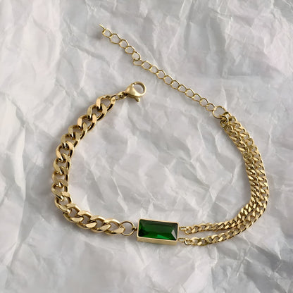 Serene Emerald Bracelet by GLEAMY