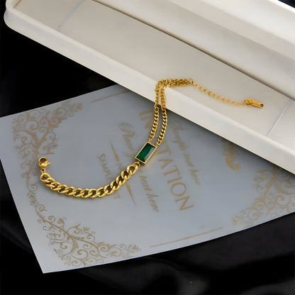 Serene Emerald Bracelet by GLEAMY