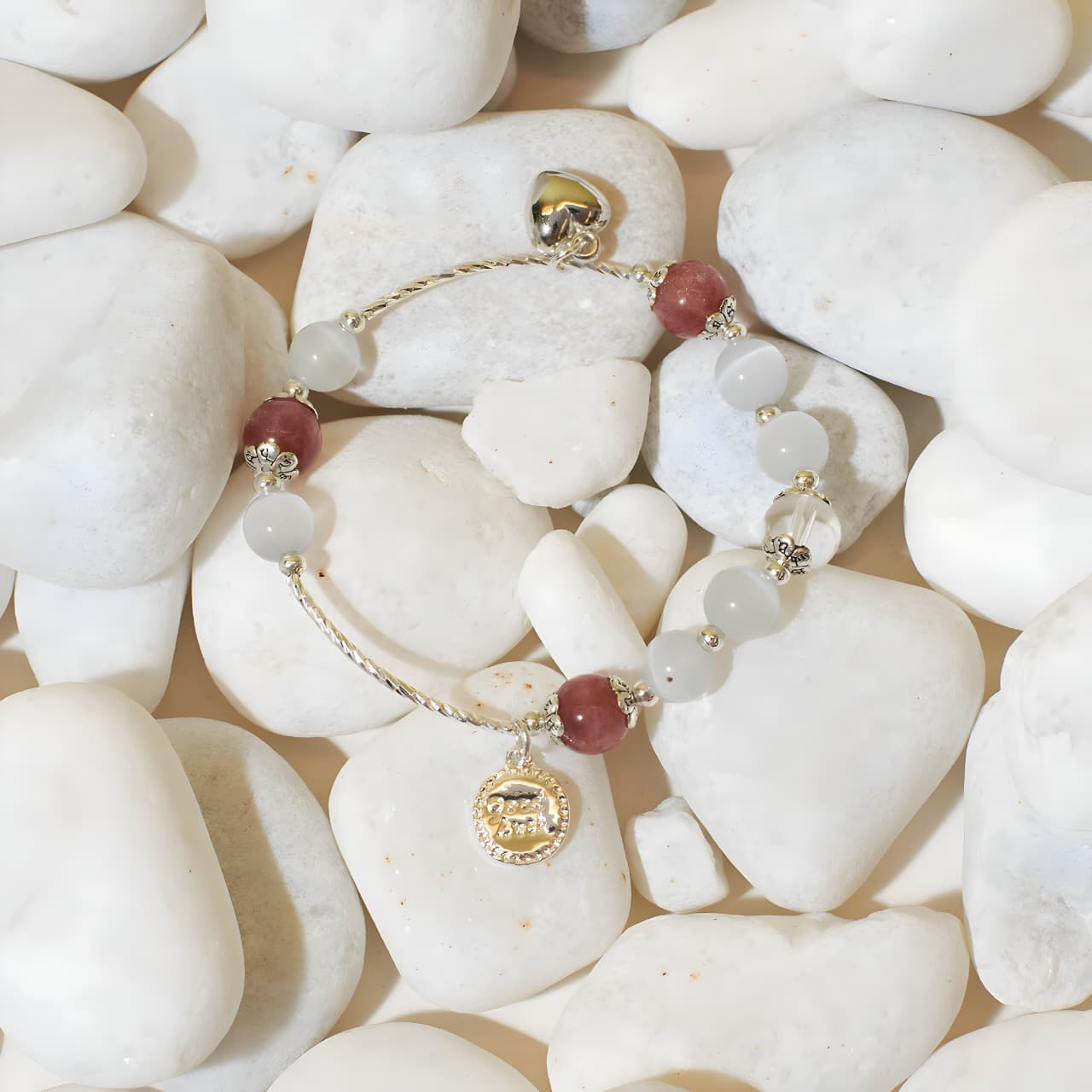 Sweetheart Rose Beaded Band by Gleamy