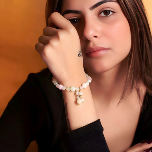 Dreamy Peach Natural Stone Band by Gleamy