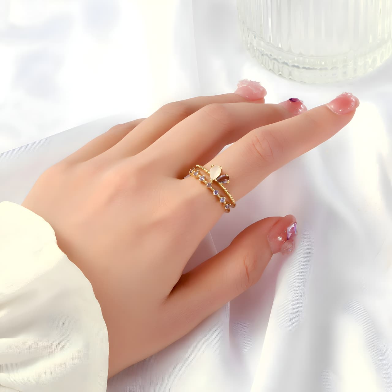 Majestic Stone Crown Ring by Gleamy