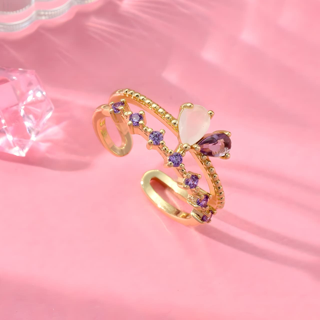 Majestic Stone Crown Ring by Gleamy