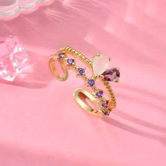 Majestic Stone Crown Ring by Gleamy