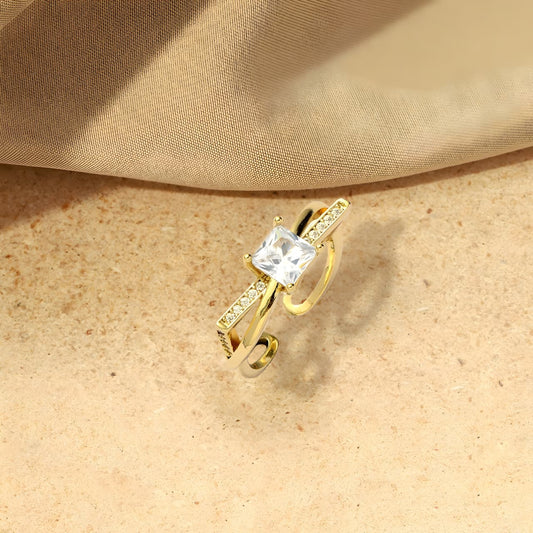 Forever Radiance Gold Ring by Gleamy