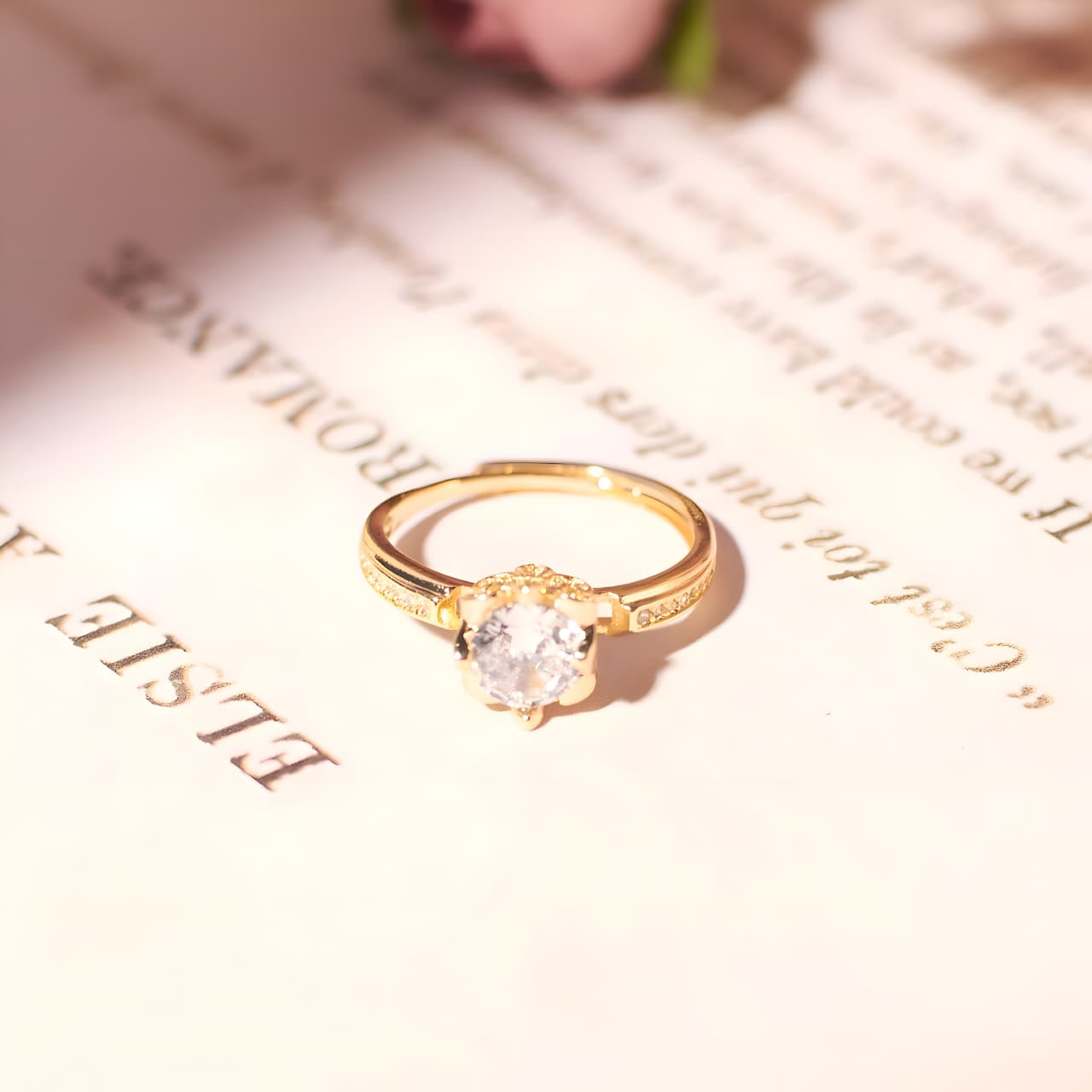 Radiant Crystal Ring by Gleamy