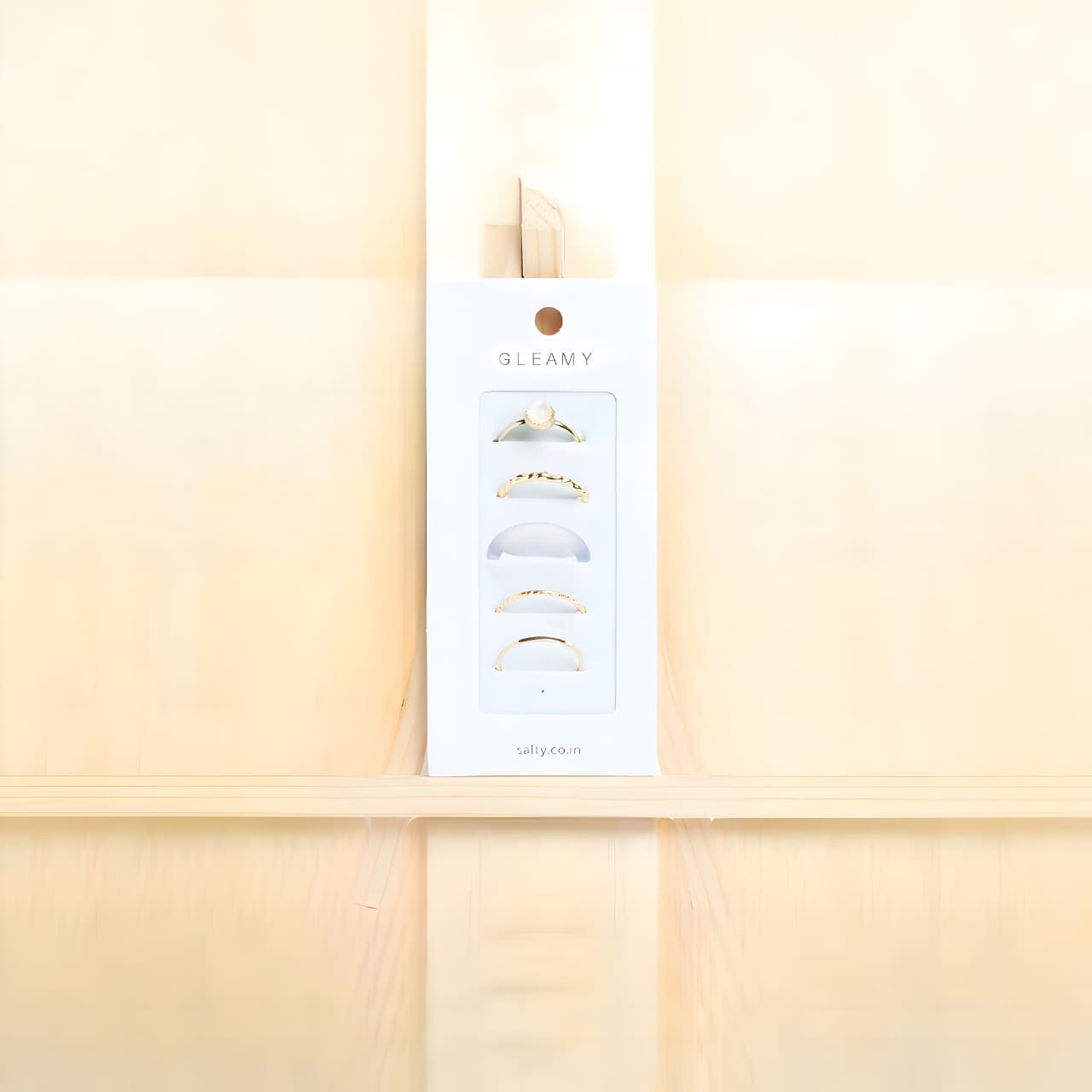 Set Of 6 Golden Sage Rings by Gleamy