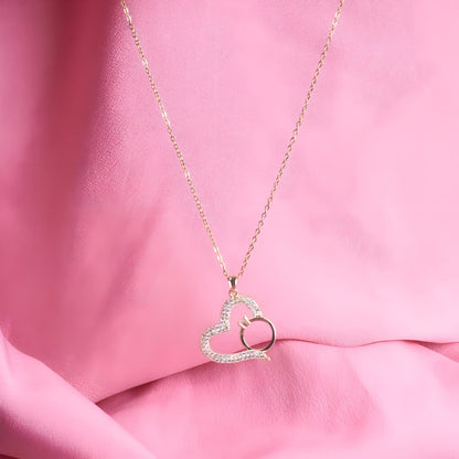 Graceful Heart with Ring Necklace by gleamy