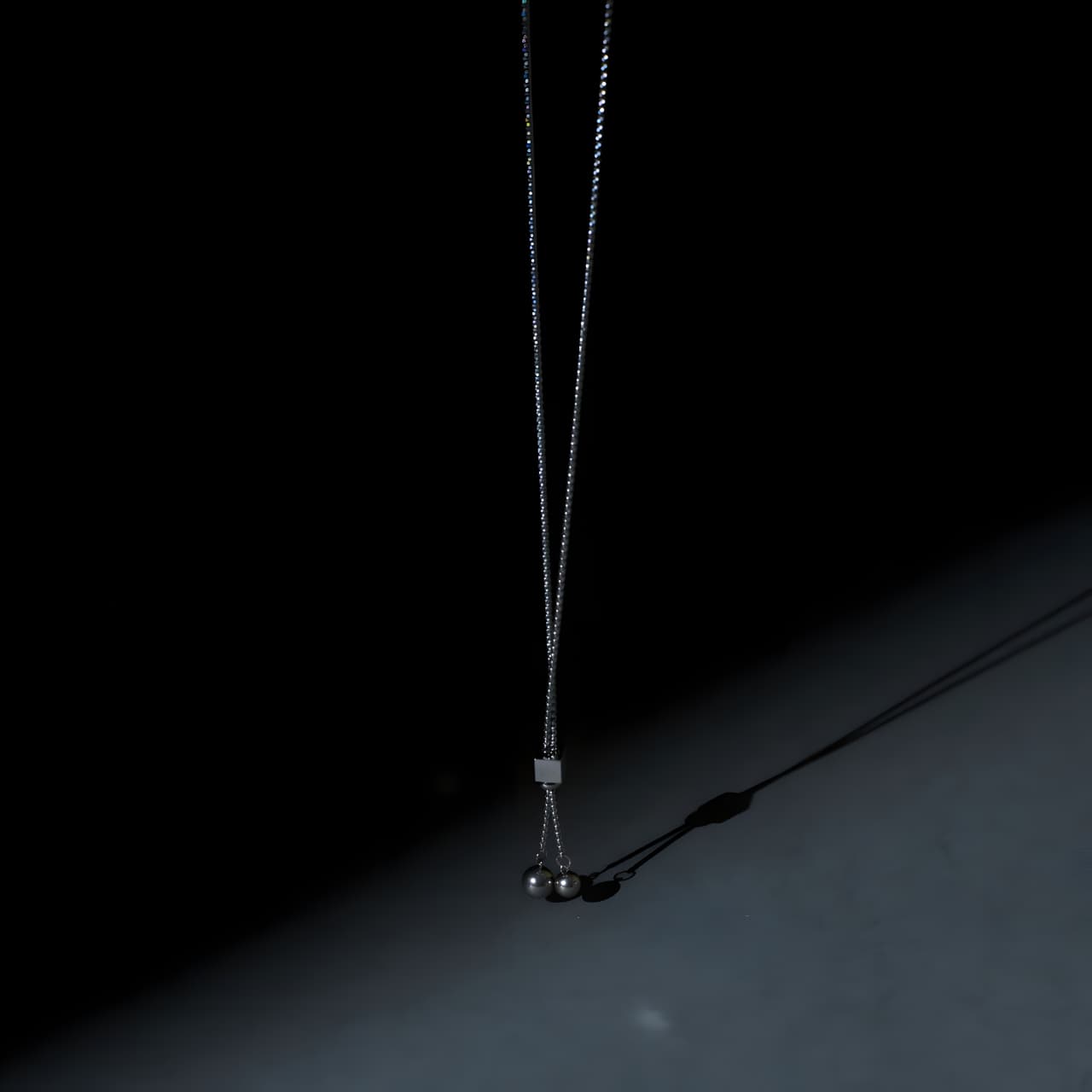 Satin Silver Tassel Chain by Gleamy