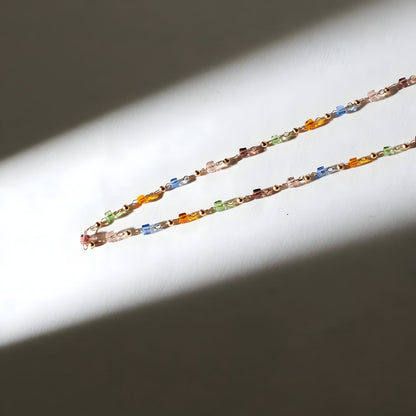 Tribal Boho Beaded Chain by gleamy