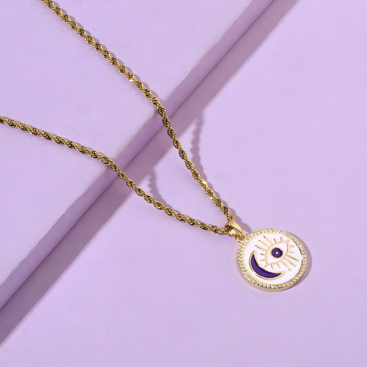 Astrid Evil Eye Necklace by Gleamy