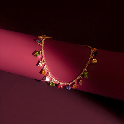Sundara Multi Stone Necklace by gleamy