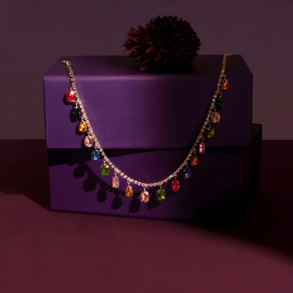 Sundara Multi Stone Necklace by gleamy