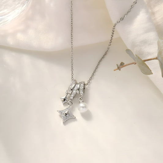 Lumina Silver Necklace by Gleamy