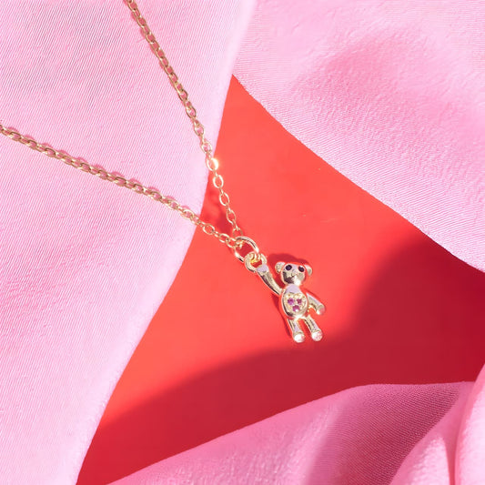 Teddy Charm Necklace by Gleamy