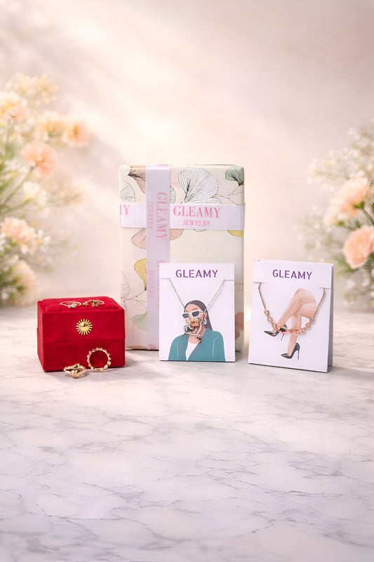 Rose Gold Radiance Gift Hamper by Gleamy