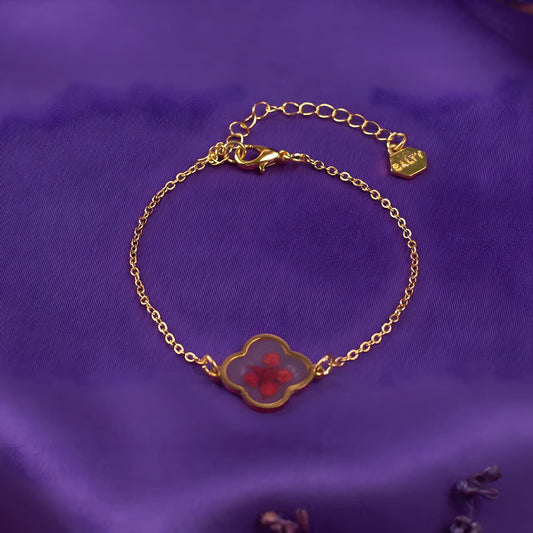 Tranquil Resin Gold Bracelet by Gleamy