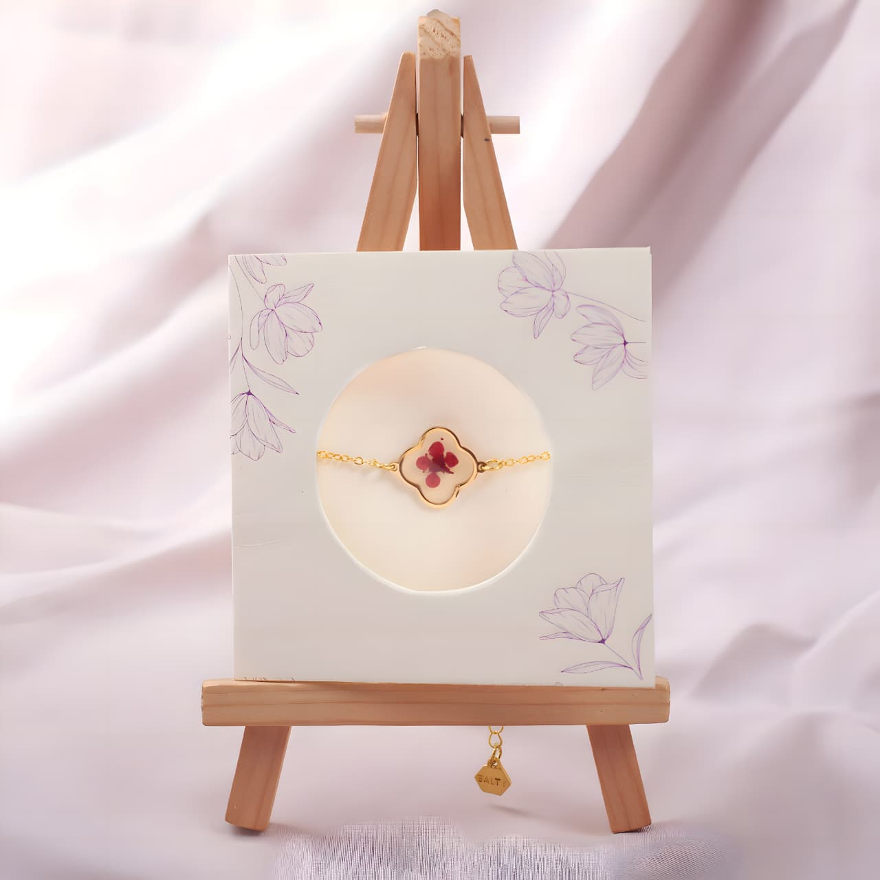 Tranquil Resin Gold Bracelet by Gleamy