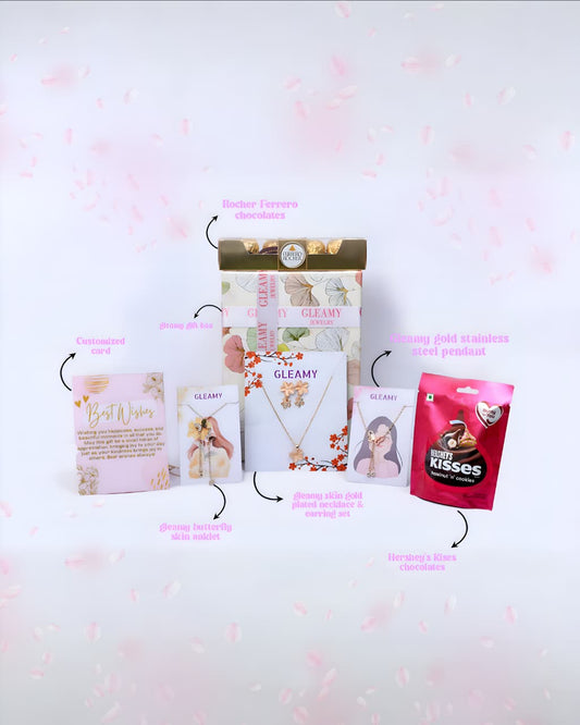 Blossom Gold Charm Gift hamper by Gleamy