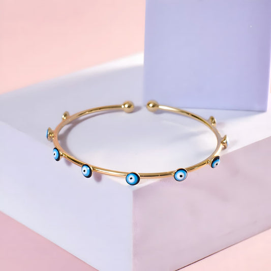 Traditional Evil Eye Bangle  by Gleamy